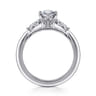 Arletta - 14K White Gold 6 Prong Marquise Shape Diamond Engagement Ring - 0.2 ct