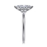 Arletta - 14K White Gold 6 Prong Marquise Shape Diamond Engagement Ring - 0.2 ct