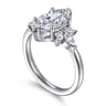 Bleine - 14K White Gold Marquise Shape Diamond Engagement Ring - 0.37 ct