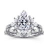 Bleine - 14K White Gold Marquise Shape Diamond Engagement Ring - 0.37 ct