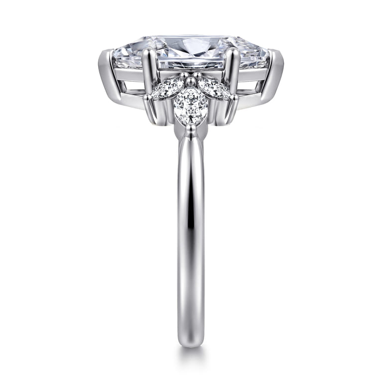 Bleine - 14K White Gold Marquise Shape Diamond Engagement Ring - 0.37 ct - Shot 5