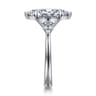 Lunara - 14K White Gold Marquise Shape Diamond Engagement Ring - 0.35 ct