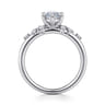 Reena - 14K White Gold Oval Diamond Engagement Ring - 0.18 ct