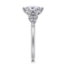 Reena - 14K White Gold Oval Diamond Engagement Ring - 0.18 ct