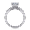 Reena - 14K White Gold Oval Diamond Engagement Ring - 0.18 ct