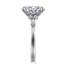 Avah - 14K White Gold Oval Diamond Cluster Engagement Ring - 0.28 ct