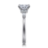 Avah - 14K White Gold Oval Diamond Cluster Engagement Ring - 0.26 ct