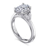 Dani - 14K White Gold Oval Diamond Engagement Ring - 0.35 ct