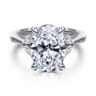 Dani - 14K White Gold Oval Diamond Engagement Ring - 0.4 ct