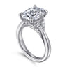 Dani - 14K White Gold Oval Diamond Engagement Ring - 0.4 ct