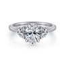 Dani - 14K White Gold Oval Diamond Engagement Ring - 0.3 ct