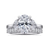 Dani - 14K White Gold Oval Diamond Engagement Ring - 0.35 ct