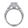 Estrelle - 14K White Gold Oval Diamond Engagement Ring - 0.65 ct