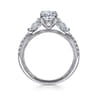 Estrelle - 14K White Gold Oval Diamond Engagement Ring - 0.65 ct