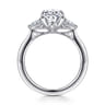 Boa - 14K White Gold Oval Three Stone Diamond Engagement Ring - 0.3 ct