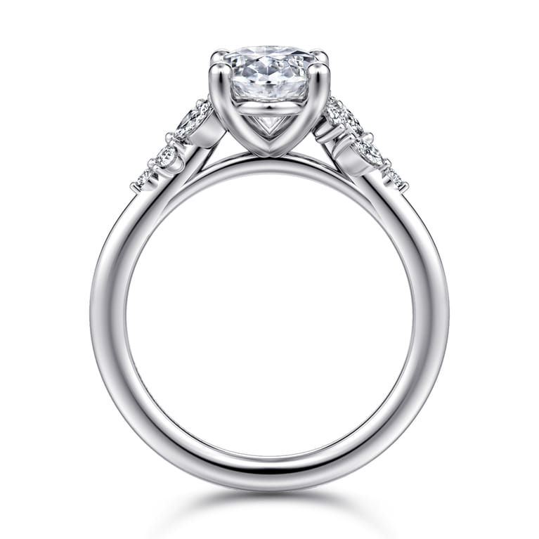 Meera - 14K White Gold Diamond Engagement Ring - 0.23 ct - Shot 2