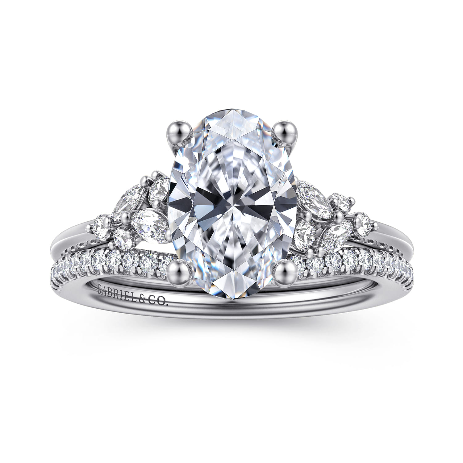 Meera - 14K White Gold Diamond Engagement Ring - 0.23 ct - Shot 4