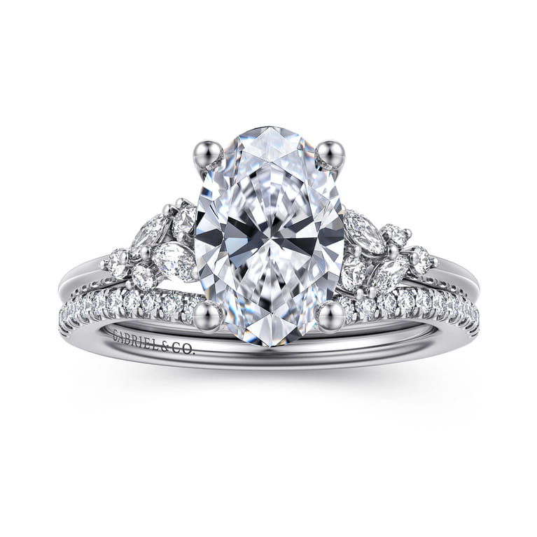 Meera - 14K White Gold Diamond Engagement Ring - 0.23 ct - Shot 4