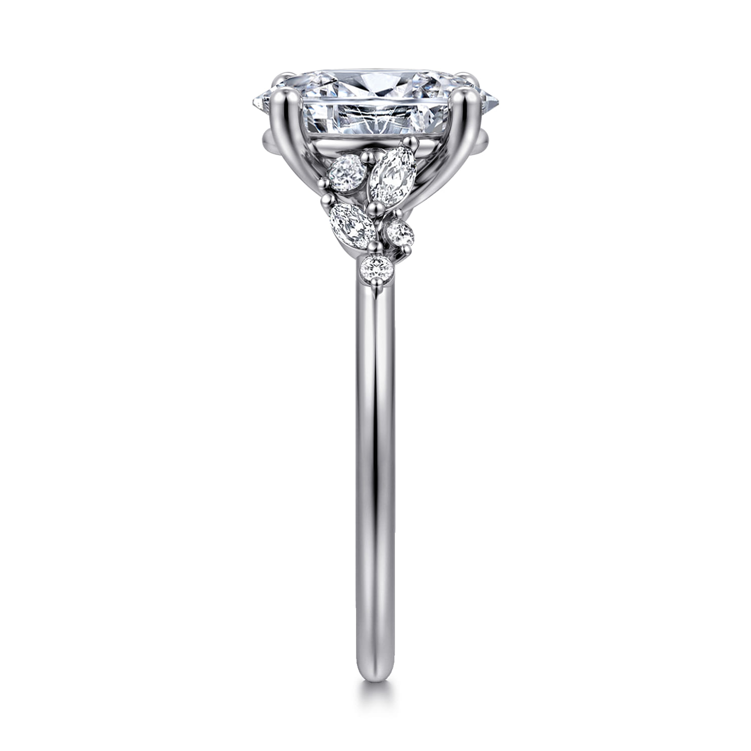 Meera - 14K White Gold Diamond Engagement Ring - 0.23 ct - Shot 5