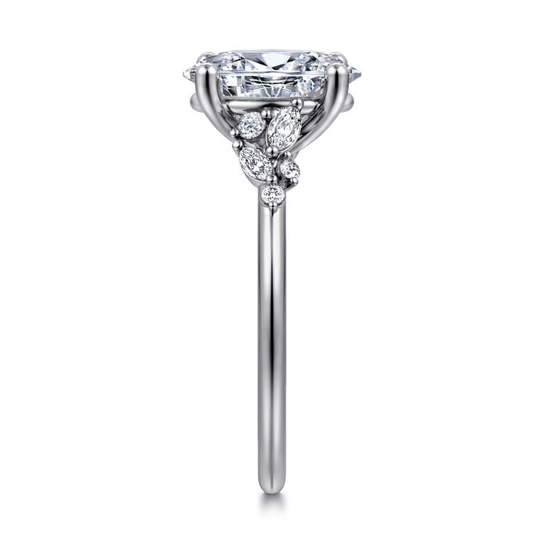 Meera - 14K White Gold Diamond Engagement Ring - 0.23 ct - Shot 5