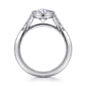Iryna - 14K White Gold Oval Diamond Engagement Ring - 0.22 ct