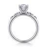 Reena - 14K White Gold Pear Shape Diamond Engagement Ring - 0.18 ct
