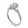 Reena - 14K White Gold Pear Shape Diamond Engagement Ring - 0.18 ct
