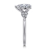 Reena - 14K White Gold Pear Shape Diamond Engagement Ring - 0.18 ct