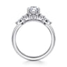 Avah - 14K White Gold Pear Shape Diamond Cluster Engagement Ring - 0.28 ct