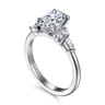 Avah - 14K White Gold Pear Shape Diamond Cluster Engagement Ring - 0.28 ct