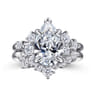 Alexa - 14K White Gold Pear Shape Diamond Engagement Ring - 0.5 ct