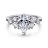 Alexa - 14K White Gold Pear Shape Diamond Engagement Ring - 0.5 ct