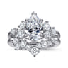 Alexa - 14K White Gold Pear Shape Diamond Engagement Ring - 0.5 ct