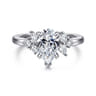 Caye - 14K White Gold Pear Shape Diamond Engagement Ring - 0.7 ct