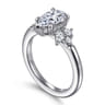 Caye - 14K White Gold Pear Shape Diamond Engagement Ring - 0.7 ct