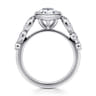Veyra - 14K White Gold Pear Shape Three Stone Bezel Diamond Engagement Ring - 1 ct