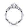 Charm - 14K White Gold Bypass Pear Shape Diamond Engagement Ring - 0.4 ct