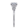 Reena - 14K White Gold Princess Cut Diamond Engagement Ring - 0.18 ct