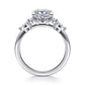 Avah - 14K White Gold Princess Cut Diamond Cluster Engagement Ring - 0.28 ct