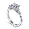Avah - 14K White Gold Princess Cut Diamond Cluster Engagement Ring - 0.28 ct