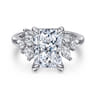 Caye - 14K White Gold Radiant Cut Diamond Engagement Ring - 0.7 ct