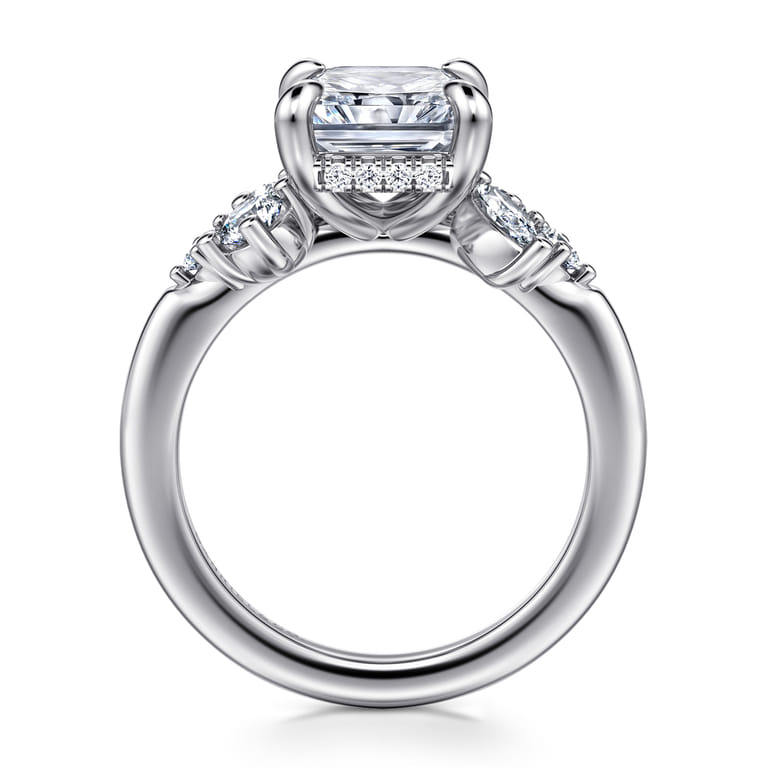 Caye - 14K White Gold Radiant Cut Diamond Engagement Ring - 0.7 ct - Shot 2