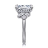 Caye - 14K White Gold Radiant Cut Diamond Engagement Ring - 0.7 ct