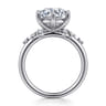 Reena - 14K White Gold Round Diamond Engagement Ring - 0.18 ct
