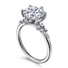 Reena - 14K White Gold Round Diamond Engagement Ring - 0.18 ct