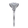 Reena - 14K White Gold Round Diamond Engagement Ring - 0.18 ct