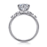 Reena - 14K White Gold Round Diamond Engagement Ring - 0.18 ct
