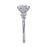 Reena - 14K White Gold Round Diamond Engagement Ring - 0.18 ct