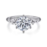 Reena - 14K White Gold Round Diamond Engagement Ring - 0.18 ct