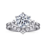 Reena - 14K White Gold Round Diamond Engagement Ring - 0.18 ct